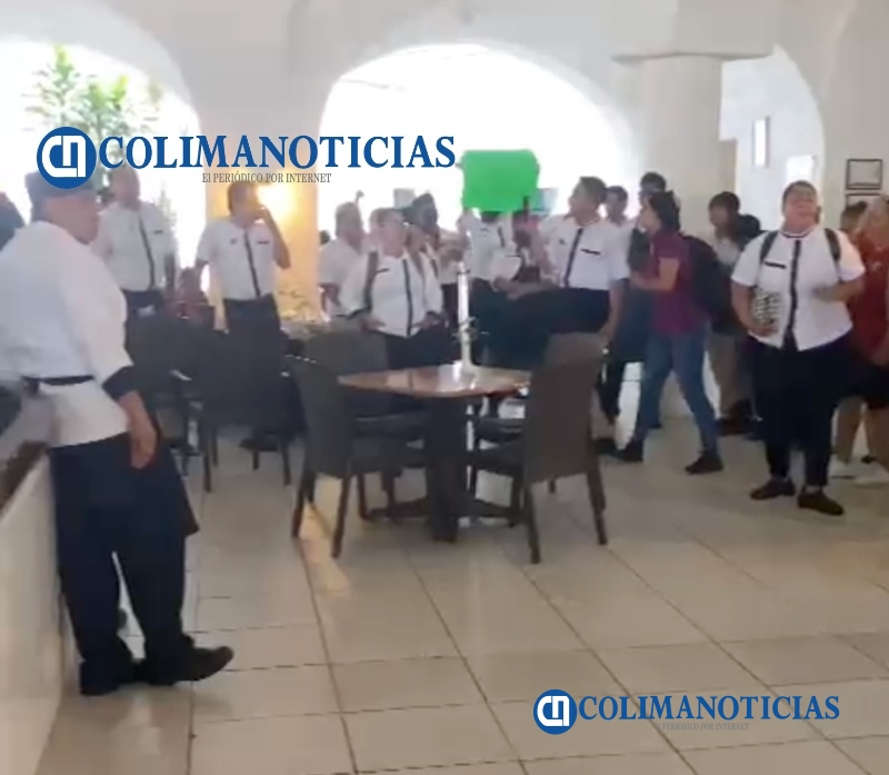 Manifestación de trabajadores del Hotel Tesoro termina en golpes