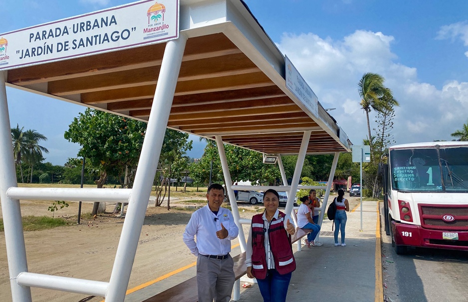 15 nuevos paraderos urbanos en distintos puntos de Manzanillo | El Noticiero de Manzanillo