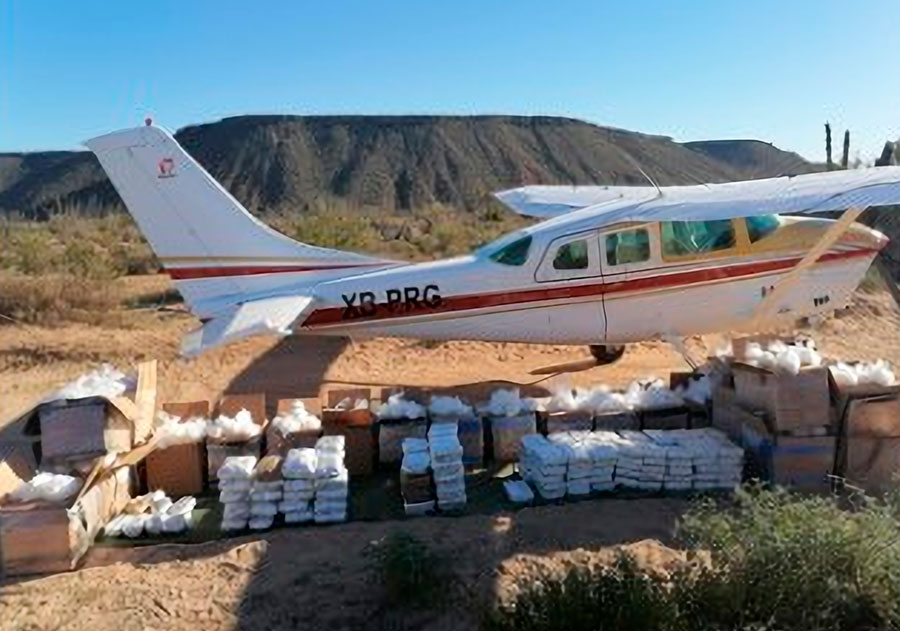 Ejército Mexicano asegura aeronave con más de 500 kilogramos de posible droga en Baja California | AFmedios .