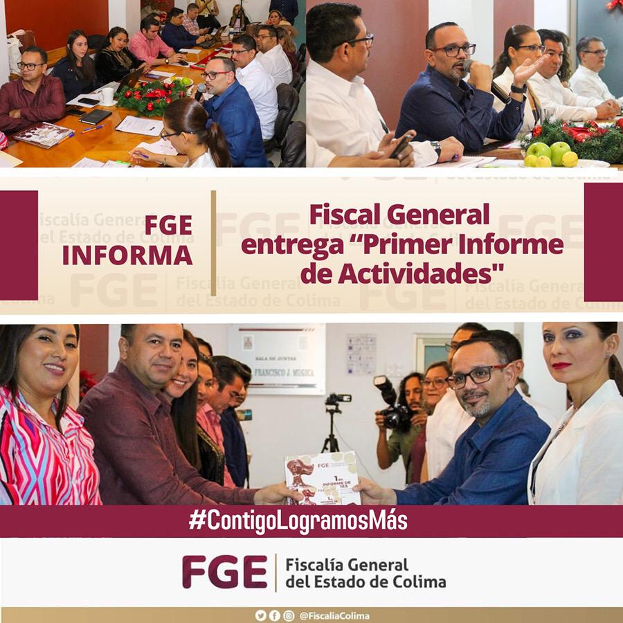 Fiscal General entrega “Primer Informe de Actividades”.