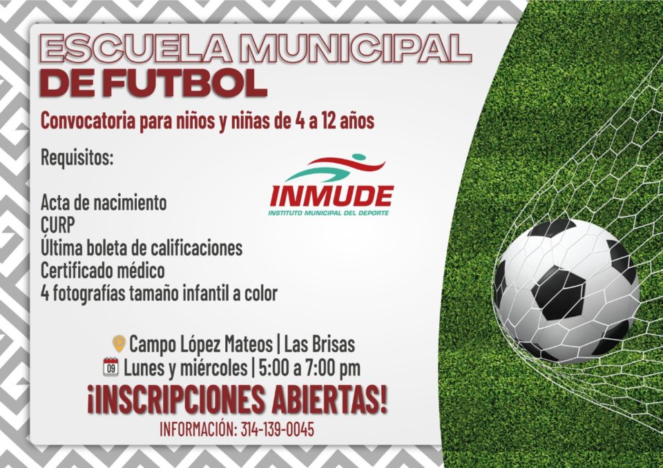 El Ayuntamiento de Manzanillo abre Escuela de Futbol para niños y niñas