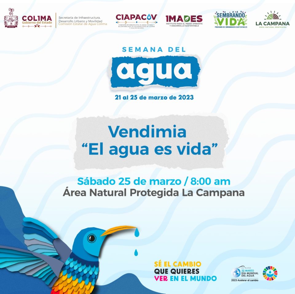 Ciapacov, IMADES y Bienestar invitan a la vendimia en la campana: “El Agua es vida” | El Noticiero de Manzanillo