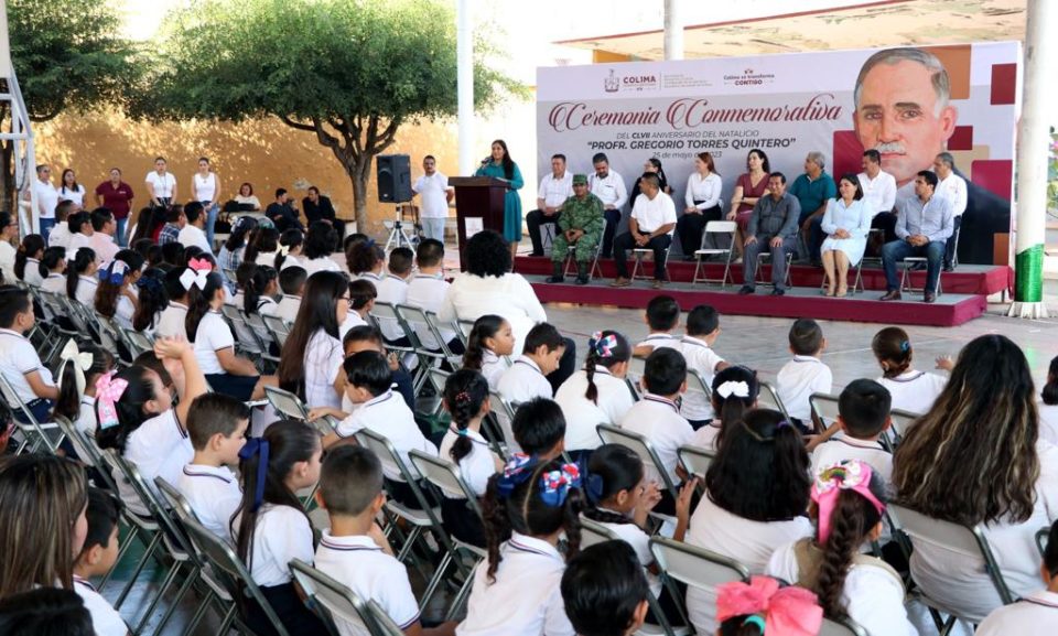 Educación Colima conmemora el natalicio de Gregorio Torres Quintero