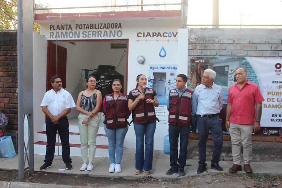 Indira Vizcaíno y CIAPACOV entregan rehabilitación de Planta Purificadora en Ramón Serrano, VdeA