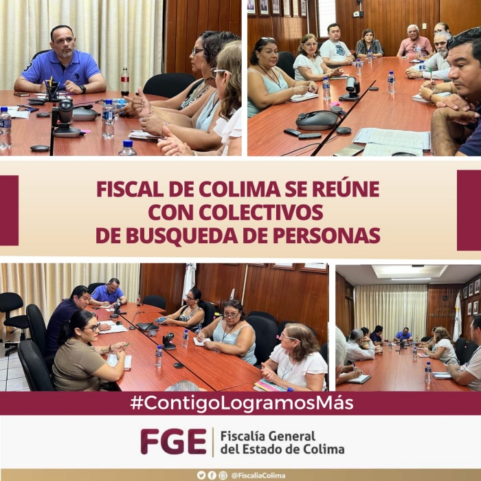 Fiscal de Colima se reúne con colectivos de búsqueda de personas